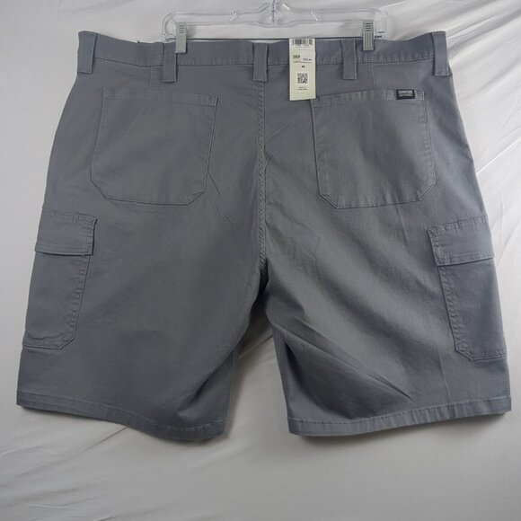 Signature Gold Levi Strauss Light Gray Cargo Shorts Mens 46 Hits At The Knee NWT - Picture 2 of 16